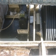 Primer delujoče male komunalne čistilne naprave rotirajočimi potopniki (biodiski - pritrjen biološki film)