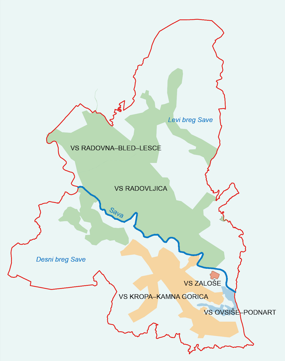 Vodovodni sistemi v občini Radovljica.