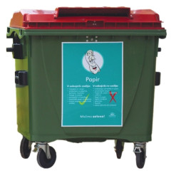 zbiralnica zabojnik rdeč